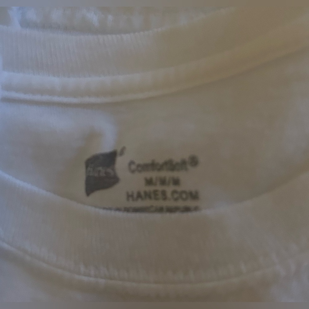 Hanes Men's Short Sleeve Tees.  Bundle of 8 includes 6-White, 1-Black, 1-Gray - Picture 2 of 3